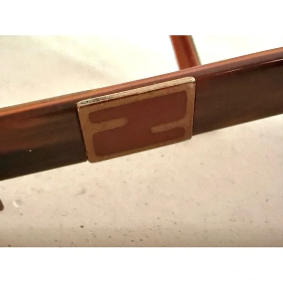 Fendi Womens Eye Glasses Frames Used good Condition Orange Brown - Picture 9 of 16